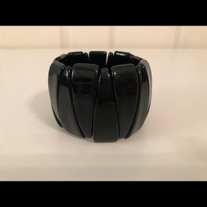 Black stretch cuff bracelet